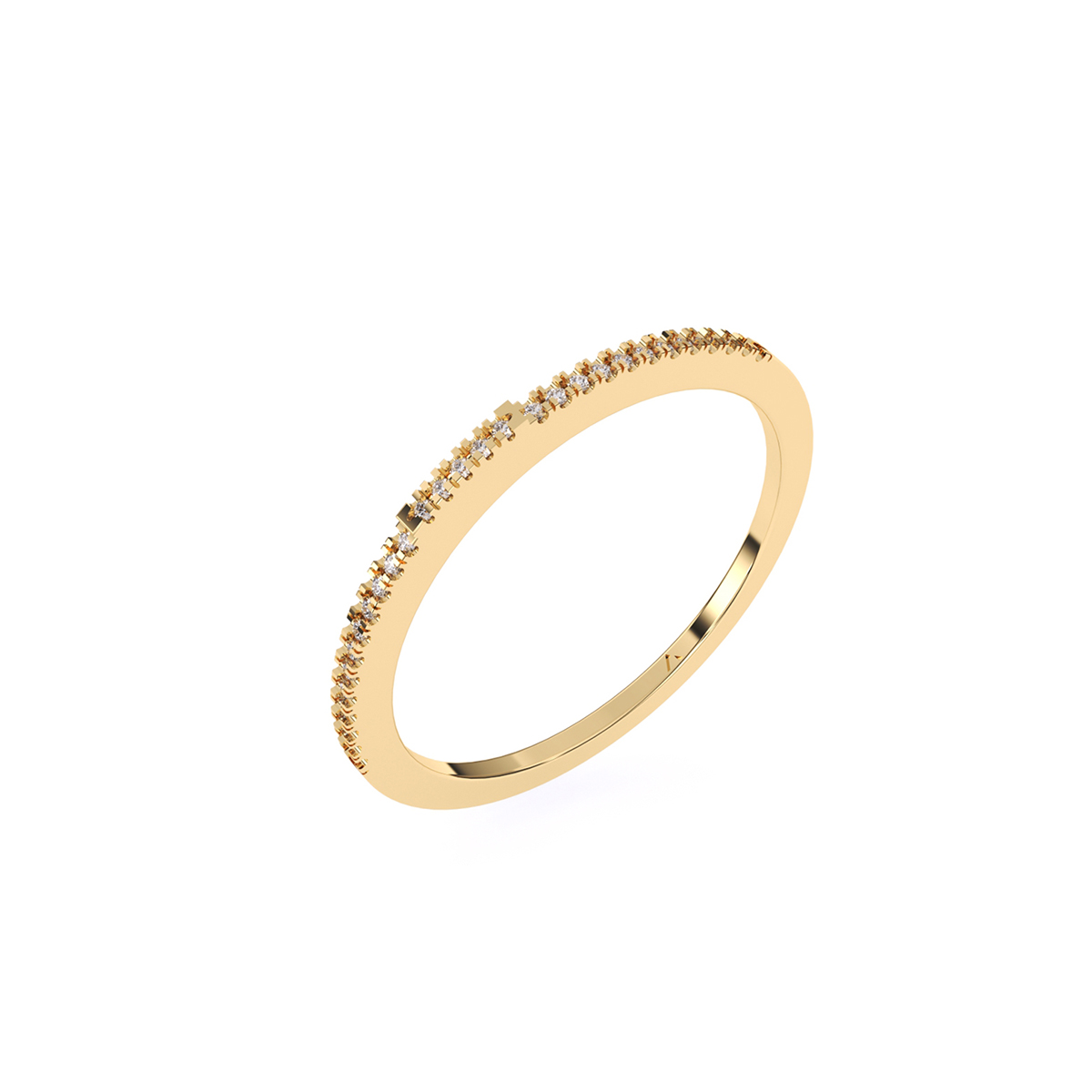 Stackable Half Eternity Diamond Wedding Band